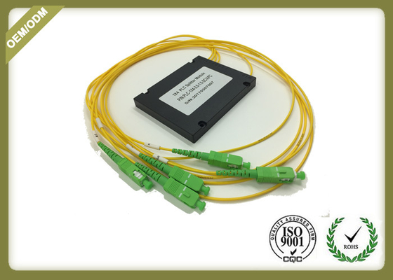 China Single Mode 1x4 PLC Fiber Optic Splitter With SC APC For FTTX Solution OEM ODM supplier